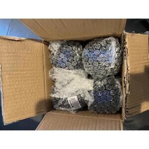 WUKO HUNT Golf Cart SS Wheel Caps - Black with Blue SS